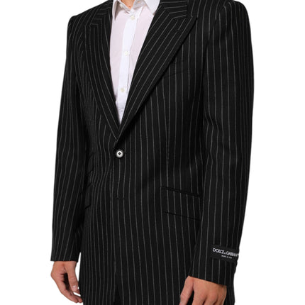 Dolce & Gabbana Black Stripes 2 Buttons Suit Jacket Blazer