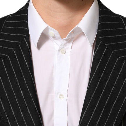 Dolce & Gabbana Black Stripes 2 Buttons Suit Jacket Blazer