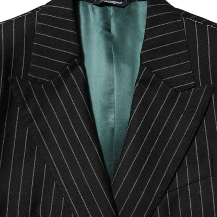 Dolce & Gabbana Black Stripes 2 Buttons Suit Jacket Blazer