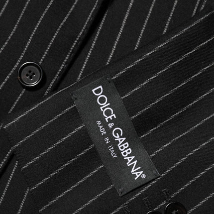 Dolce & Gabbana Black Stripes 2 Buttons Suit Jacket Blazer