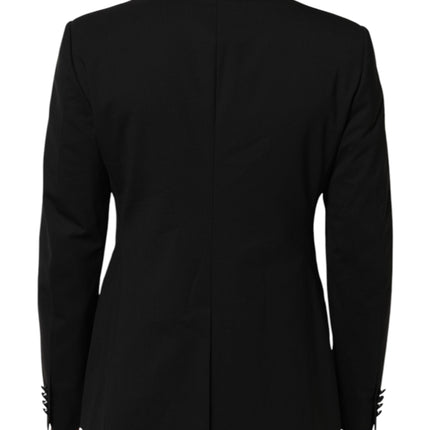 Dolce & Gabbana Black Wool 2 Buttons Suit Men Jacket Blazer