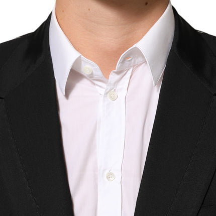 Dolce & Gabbana Black Wool 2 Buttons Suit Men Jacket Blazer