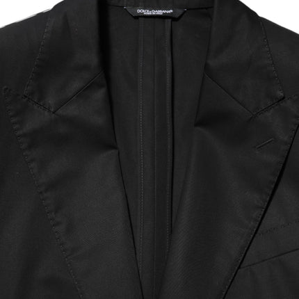 Dolce & Gabbana Black Wool 2 Buttons Suit Men Jacket Blazer