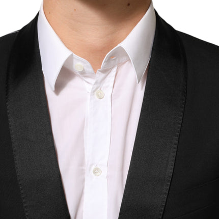 Dolce & Gabbana Black MARTINI 1 Button Suit Jacket Blazer