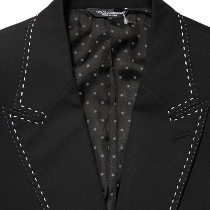 Dolce & Gabbana Black SICILIA 2 Buttons Suit Jacket Blazer