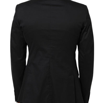 Dolce & Gabbana Black Cotton 2 Buttons Suit Jacket Blazer