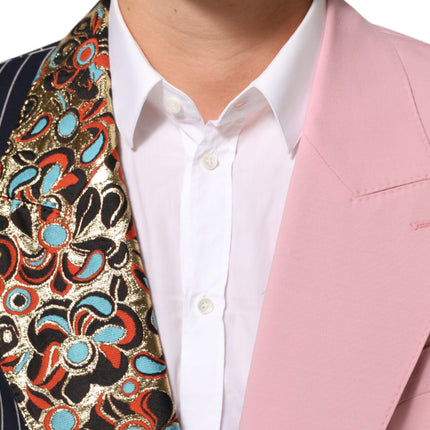 Dolce & Gabbana Multicolor Patchwork Single Breasted Jacket Blazer