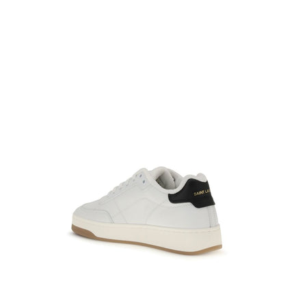 Saint Laurent White Calf Leather Bos Taurus Low Top Sneakers