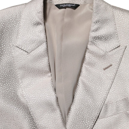 Dolce & Gabbana Beige MARTINI Double-Breasted Suit Blazer