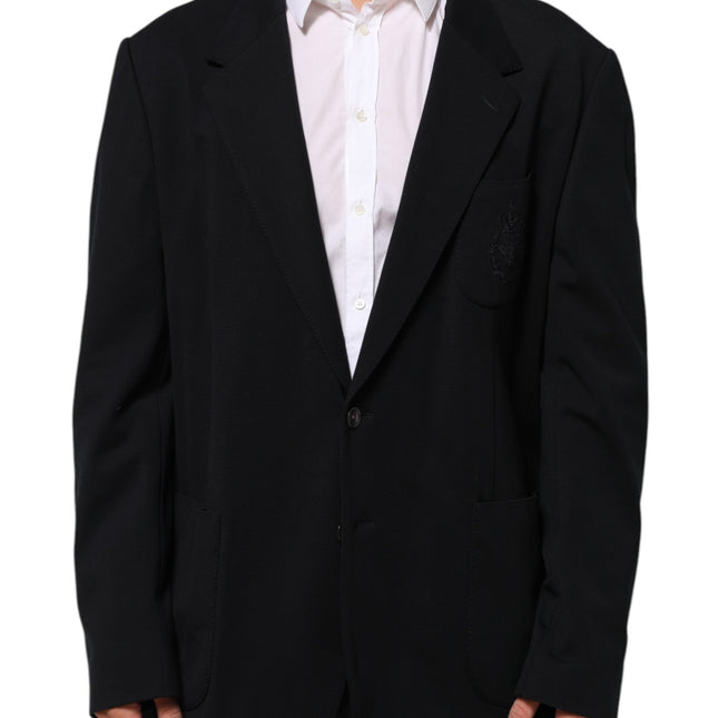 Dolce & Gabbana Black Viscose 2 Buttons Suit Jacket Blazer