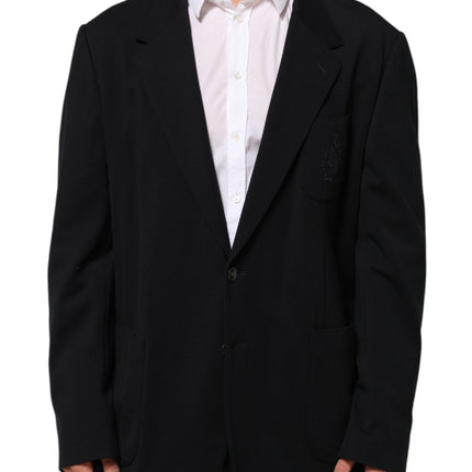 Dolce & Gabbana Black Viscose 2 Buttons Suit Jacket Blazer