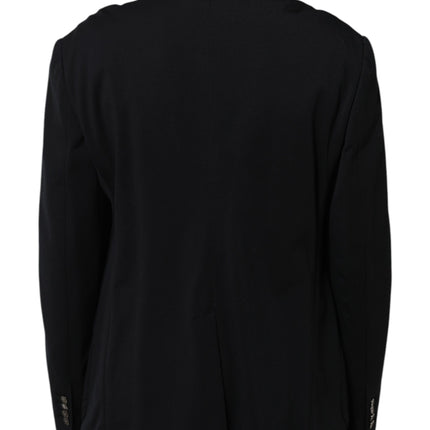 Dolce & Gabbana Black Viscose 2 Buttons Suit Jacket Blazer