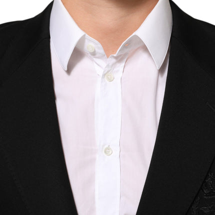 Dolce & Gabbana Black Viscose 2 Buttons Suit Jacket Blazer