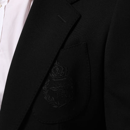 Dolce & Gabbana Black Viscose 2 Buttons Suit Jacket Blazer