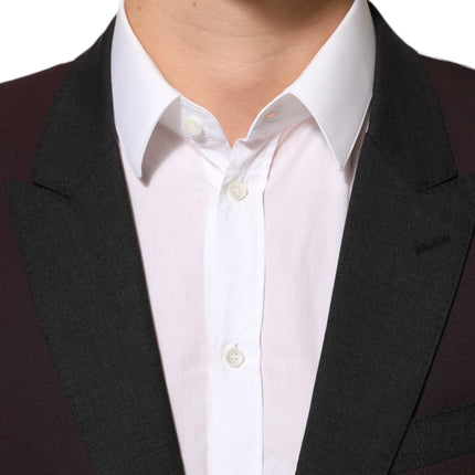 Dolce & Gabbana Maroon Wool 2 Buttons Suit Jacket Blazer
