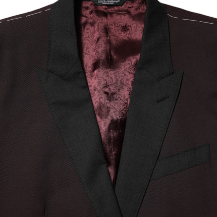 Dolce & Gabbana Maroon Wool 2 Buttons Suit Jacket Blazer