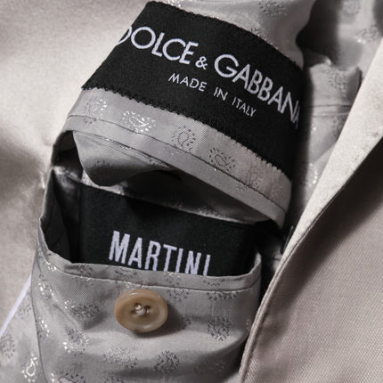 Dolce & Gabbana Light Gray Wool 2 Piece MARTINI Formal Suit