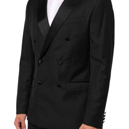 Dolce & Gabbana Black MARTINI Double-Breasted Suit Blazer