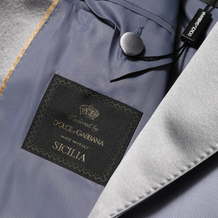 Dolce & Gabbana Gray Wool SICILIA 2 Buttons Men Suit Blazer