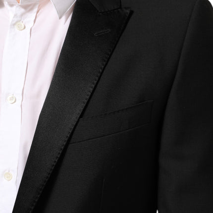 Dolce & Gabbana Black Wool MARTINI 2 Button Men Suit Blazer