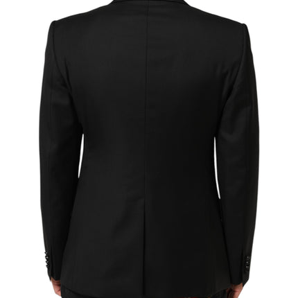 Dolce & Gabbana Black Wool 1 Button Suit Jacket Men Blazer