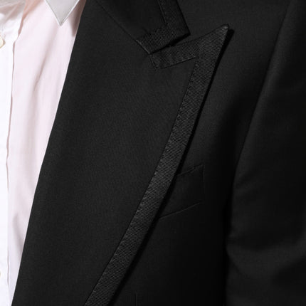 Dolce & Gabbana Black Wool 1 Button Suit Jacket Men Blazer