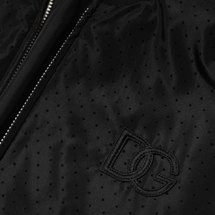 Dolce & Gabbana Black Acetate Full Zip Bomber Men Jacket