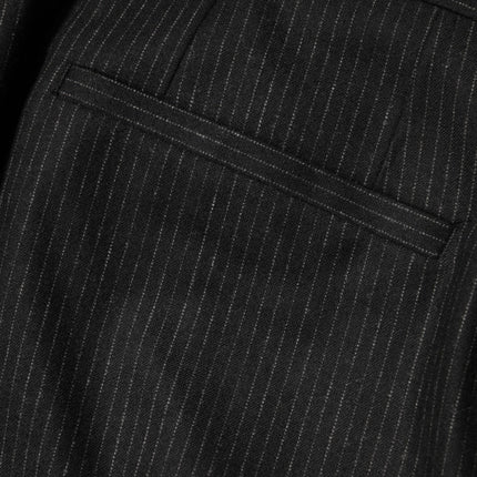 Dolce & Gabbana Black Cotton Mid Waist Dress Trouser Pants