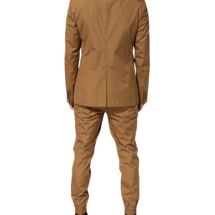 Dolce & Gabbana Brown TAORMINA Double-Breasted 2 Piece Suit