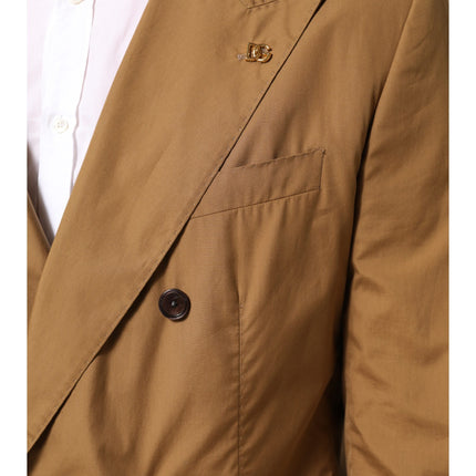 Dolce & Gabbana Brown TAORMINA Double-Breasted 2 Piece Suit