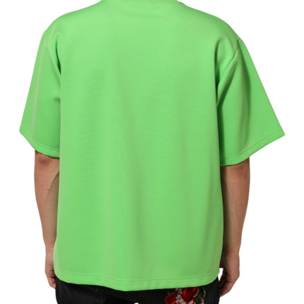 Dolce & Gabbana Green Logo Crew Neck Short Sleeves T-shirt