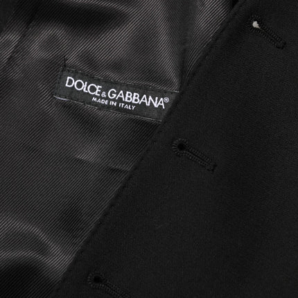Dolce & Gabbana Black Wool Dress Formal Men Waistcoat Vest