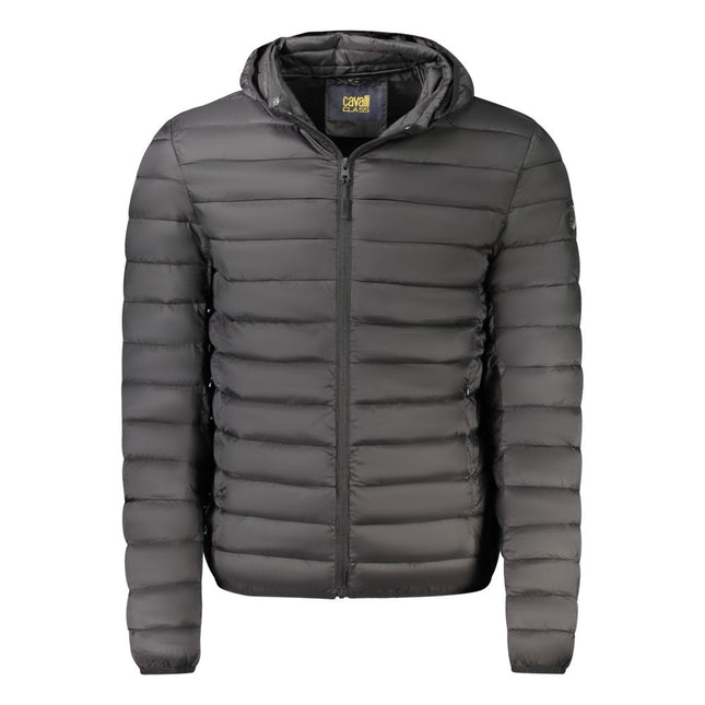 Cavalli Class Black Polyester Men's Light Jacket
