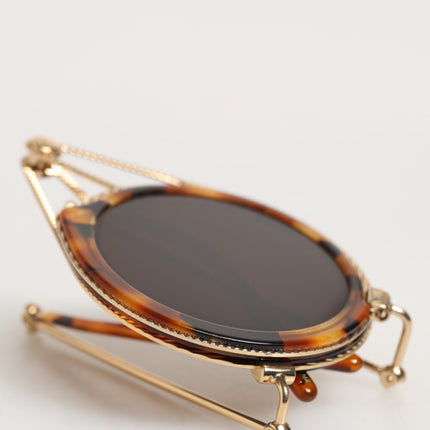 Dolce & Gabbana Gold Havana Frame DG Fatto A Mano Eyewea Sunglasses