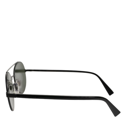 Dolce & Gabbana Matte Black Steel Frame Gray Lens Sunglasses