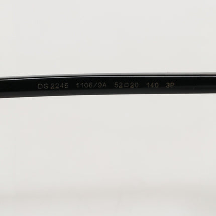 Dolce & Gabbana Matte Black Steel Frame Gray Lens Sunglasses