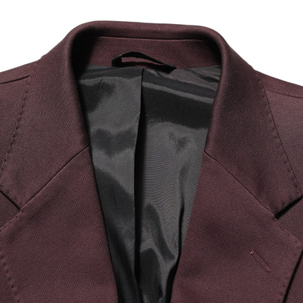 Dolce & Gabbana Maroon Cotton 2 Buttons Suit Jacket Blazer
