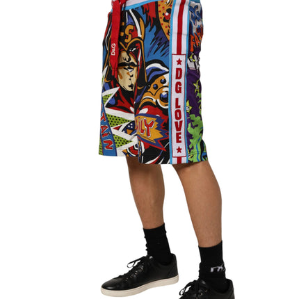 Dolce & Gabbana Multicolor Captain Sicily Men Bermuda Shorts