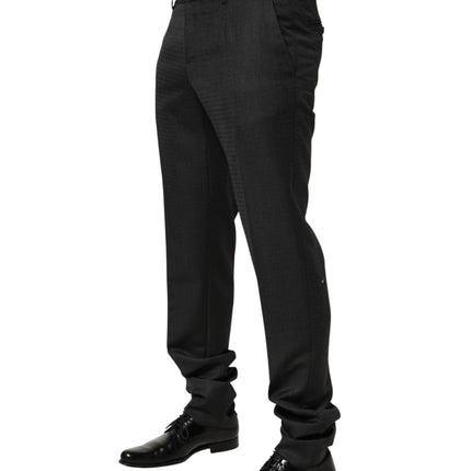 Dolce & Gabbana Black Wool Formal Dress Men Trouser Pants