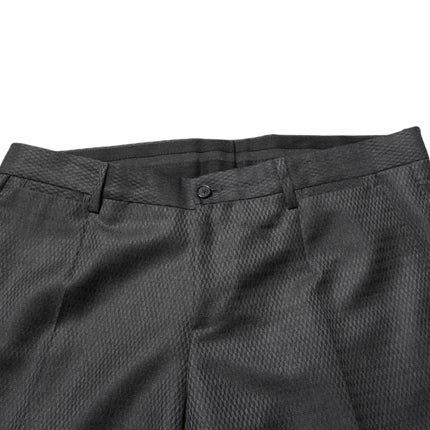Dolce & Gabbana Black Wool Formal Dress Men Trouser Pants