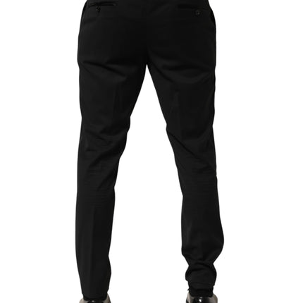 Dolce & Gabbana Black Wool Formal Dress Men Trouser Pants