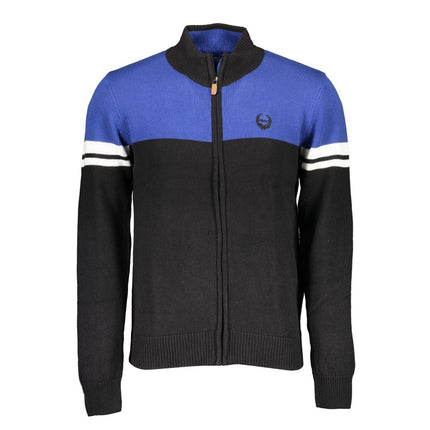 Gianmarco Venturi Black Cotton Men Cardigan