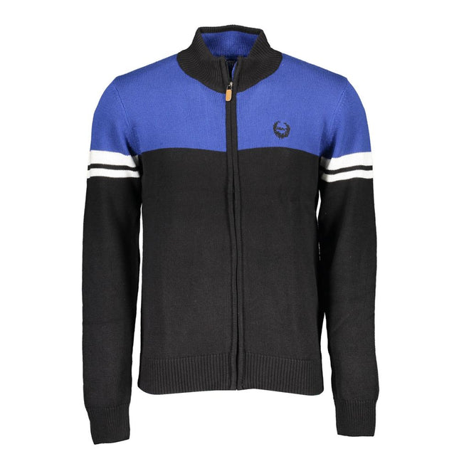 Gianmarco Venturi Black Cotton Men Cardigan