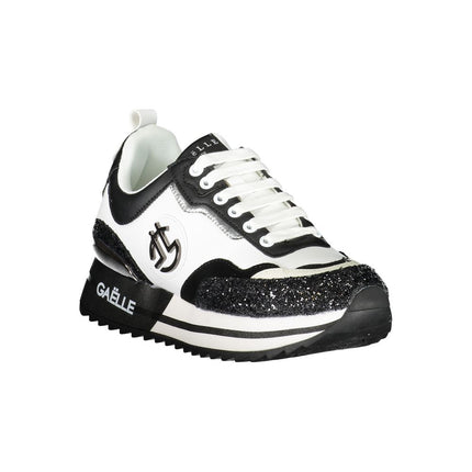 Gaelle Paris Black Polyurethane Women Sneaker