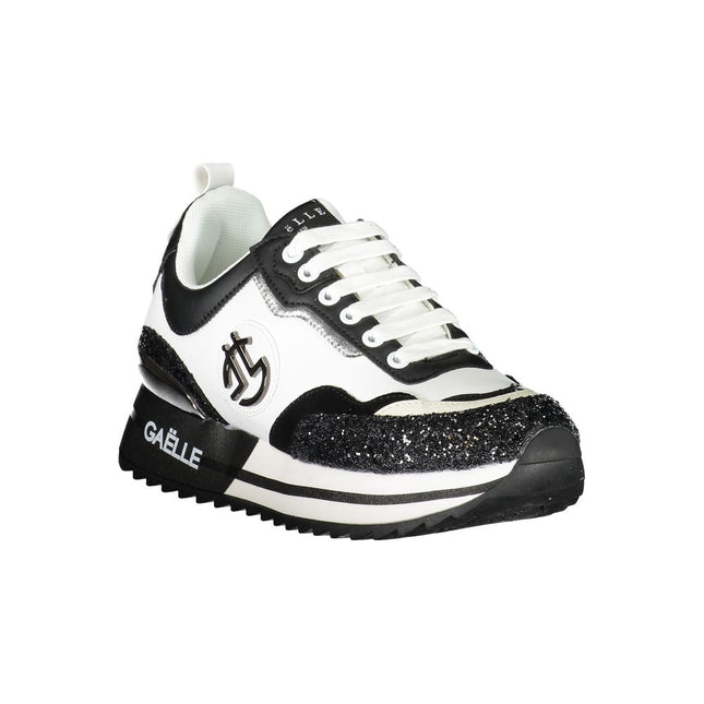Gaelle Paris Black Polyurethane Women Sneaker
