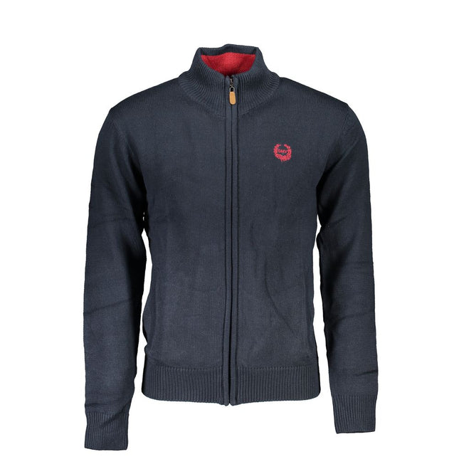 Gianmarco Venturi Blue Cotton Men's Cardigan