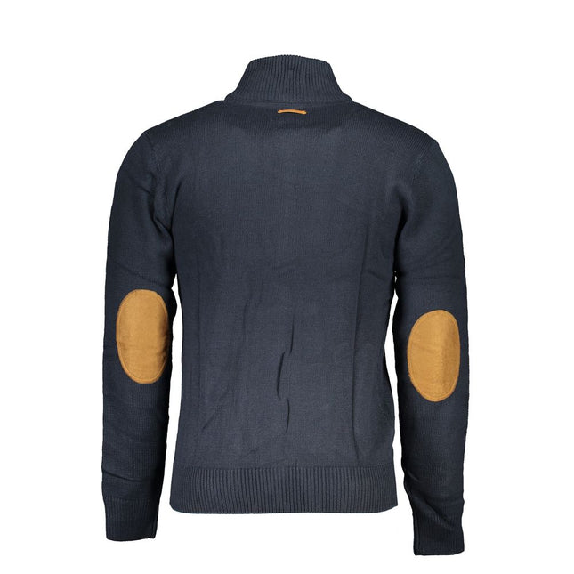 Gianmarco Venturi Blue Cotton Men's Cardigan