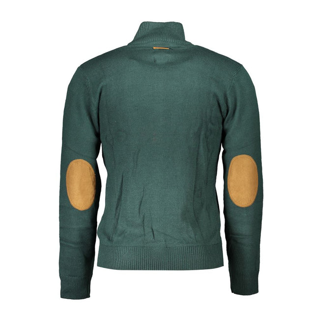 Gianmarco Venturi Verde Cotton Men Cardigan