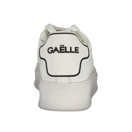 Gaelle Paris White Polyurethane Men Sneaker