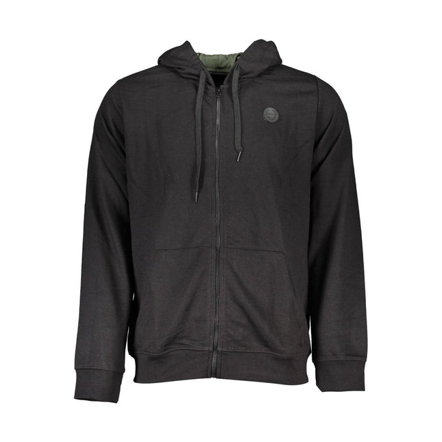 Gianmarco Venturi Black Cotton Men's Hooded Sweatshirt